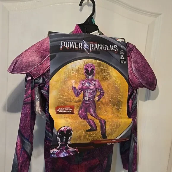 BRAND NEW KIDS PINK POWER RANGER COSTUME KIT - Picture 7 of 12
